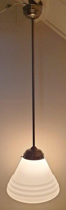 Lamp - Luxe schoollamp - Opaline glas, Antiek en Kunst, Antiek | Verlichting