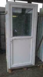 PVC achterdeur 98x215cm in voorraad (half glas)., Doe-het-zelf en Bouw, Nieuw, 80 tot 100 cm, Ophalen of Verzenden, Glas