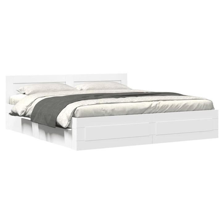 Bedframe met Lades | Tweede Kansje | OP = OP, Huis en Inrichting, Slaapkamer | Bedden, Overige maten, Overige maten, Wit, Nieuw