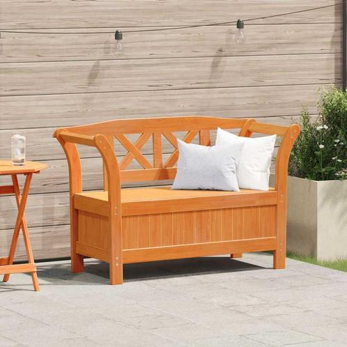 vidaXL Tuinkast Bank Bruin 119 x 76 x 44cm Massief, Tuin en Terras, Tuinsets en Loungesets, Nieuw, Verzenden