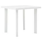 vidaXL Table de jardin Blanc 80x75x72 cm Plastique, Verzenden