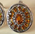 Cocktail oorbellen - 18 karaat Witgoud - 4.56ct. tw. Saffier, Handtassen en Accessoires, Antieke sieraden