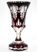 Meyrs Neffe Art Nouveau Multilayer Faceted Burgundy Crystal, Antiek en Kunst, Antiek | Glaswerk en Kristal