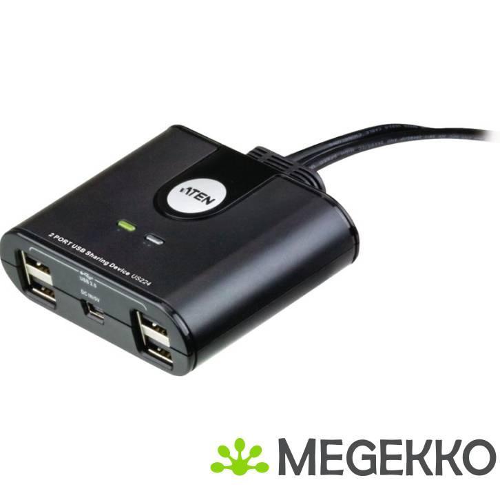 ATEN 2-poorts USB 2.0-switch voor randapparatuur, Computers en Software, Overige Computers en Software, Nieuw, Verzenden