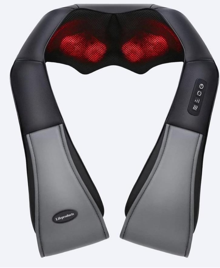 2dekans | Lifeproducts Shiatsu Massagekussen- Draadloos -, Huis en Inrichting, Slaapkamer | Beddengoed, Ophalen of Verzenden