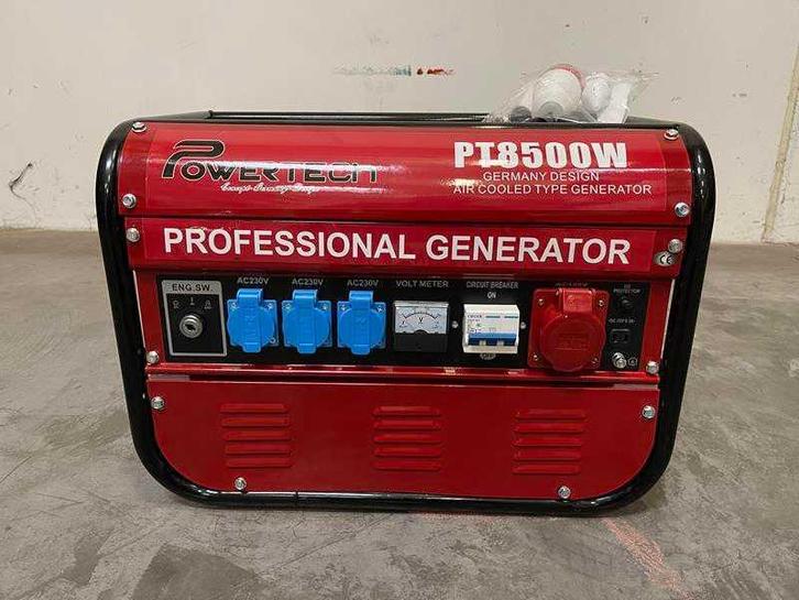Online veiling - Powertech - PT 8500 - Generator, Articles professionnels, Machines & Construction | Générateurs, Enlèvement