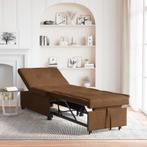 vidaXL Sofabed 3-in-1 Uittrekbaar Ontwerp Bruin Faux Suède, Verzenden, Nieuw