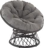 2dekans | tectake® - Wicker papasan fauteuil Gargano zwart -, Ophalen of Verzenden, Nieuw