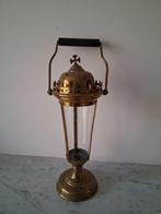 Lantaarn - Koper, Glas - Berechtingslantaarn - 26 cm, Antiek en Kunst