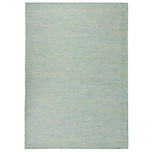 vidaXL Buitenkleed platgeweven 200x280 cm turquoise, Huis en Inrichting, Stoffering | Tapijten en Vloerkleden, Nieuw, Verzenden