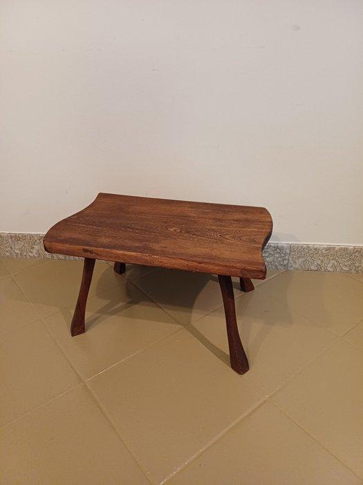 Bijzettafel - Eik - Boomstamtafel Brutalist, Antiek en Kunst, Curiosa en Brocante