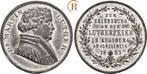 Zinnmedaille zur Erinnerung an die Lutherfeier 1883 Augsb..., Postzegels en Munten, Penningen en Medailles, Verzenden