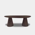 Tafel organisch eikenhout  Set Kegelpoot  230x105, Huis en Inrichting, Nieuw