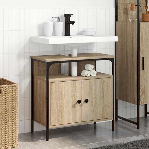 vidaXL Badkamer Lavabokast Sonoma Eik 60x30x60 cm, Huis en Inrichting, Tafels | Kaptafels, Nieuw, Verzenden
