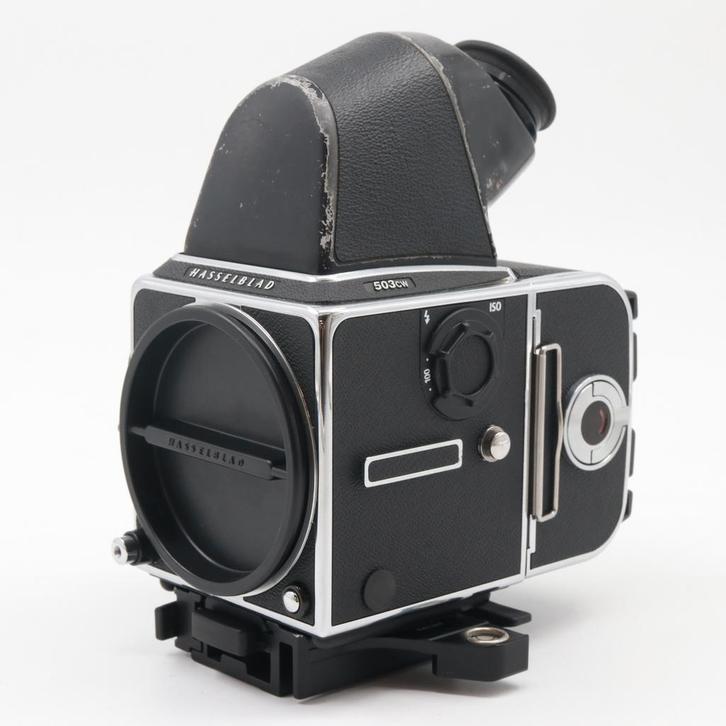 Hasselblad 503CW body + A12 back + NC-2 prismazoeker |, Audio, Tv en Foto, Fotocamera's Digitaal, Zo goed als nieuw, Verzenden