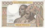 1977 Au West African States P 103al 1000 Francs Nd, België, Verzenden