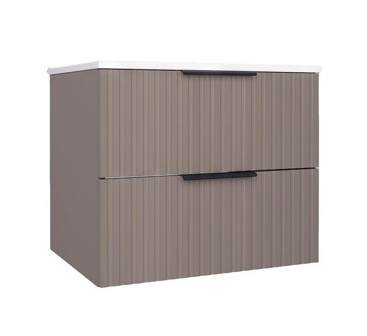 Badplaats Badkamermeubel Set Delta 60 cm - Beige - Badmeubel, Huis en Inrichting, Badkamer | Badkamermeubels, Nieuw, Verzenden