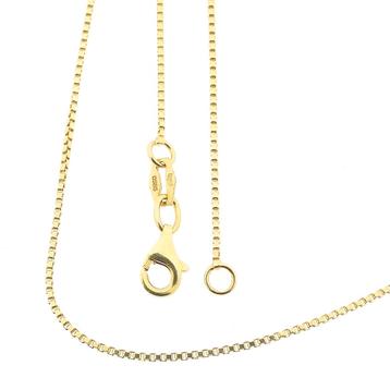 Gouden Venetiaanse schakel ketting | 46,5 cm (veersluiting) beschikbaar voor biedingen