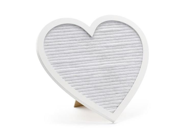 Witte Letterbord Hartje 31cm, Hobby en Vrije tijd, Feestartikelen, Nieuw, Verzenden