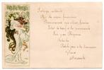Frankrijk - beroemde illustrator Alfons Mucha - menu op, Verzamelen, Gelopen