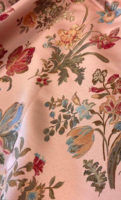 Prachtige lampasso in San Leucio-stijl roze gekleurd, Antiek en Kunst, Antiek | Tapijten, Tafelkleden en Textiel