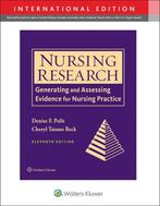 NURSING RESEARCH 11E (INT ED) PB 9781975154141 Denise Polit, Boeken, Verzenden, Gelezen, Denise Polit
