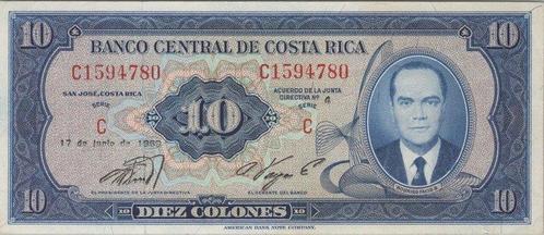 1969 Au Costa Rica P 230a 10 Colones, Timbres & Monnaies, Billets de banque | Europe | Billets non-euro, Envoi