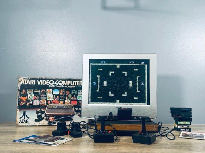 Atari - VCS - CX - 2600 4 Switch 1980 BOXED + 8 Games -, Games en Spelcomputers, Spelcomputers | Overige Accessoires