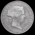 Spanje. Isabel II (1833-1868). 10 Reales 1862 Madrid, Postzegels en Munten