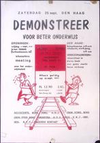 Demonstratie over onderwijs in Den Haag op poster (Posters), Verzenden, Nieuw, Overige onderwerpen, Met lijst