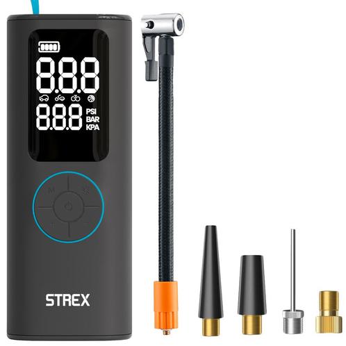 Strex Elektrische Bandenpomp - Draadloze Mini Compressor, Doe-het-zelf en Bouw, Compressors, Verzenden