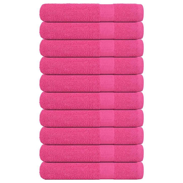 vidaXL Saunahanddoeken FROGN 10 st 80x200 cm 360 g/m² roze, Huis en Inrichting, Badkamer | Badtextiel en Accessoires, Nieuw, Verzenden