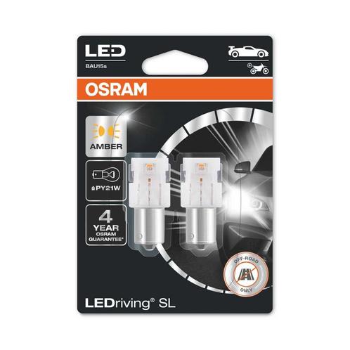 Osram PY21W LED Retrofit Oranje 12V BAU15s 2 Stuks, Auto-onderdelen, Verlichting, Ophalen of Verzenden