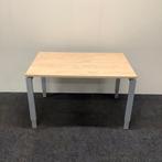 verstelbaar bureau 120x80 cm, Grijs metalen poten - Ahorn, Huis en Inrichting, Bureaus, In hoogte verstelbaar, Gebruikt, Bureau