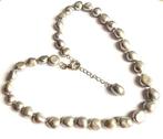 Zilver, Statement Barokparel Ketting, 925 zilver sluiting -