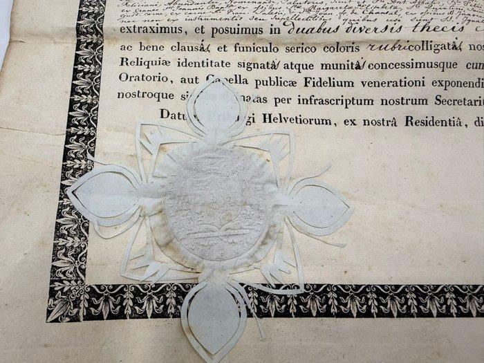reliek document multi - Papier - 1800-1850, Antiek en Kunst, Kunst | Niet-Westerse kunst