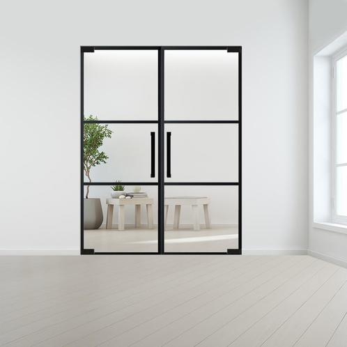 Steel look dubbele deur XL zonder kozijn, Doe-het-zelf en Bouw, Deuren en Vliegenramen, Nieuw, Verzenden