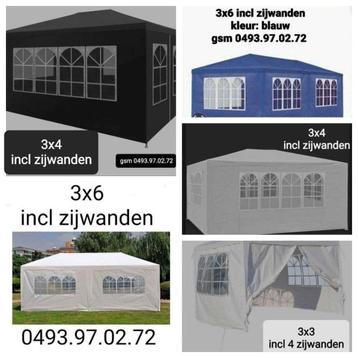 nieuwe partytenten vanaf 70€ incl al de zijwanden beschikbaar voor biedingen