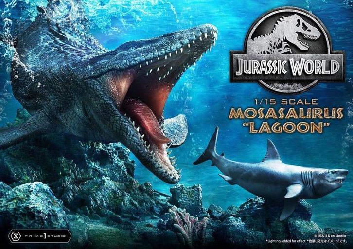 Jurassic World Legacy Museum Collection Statue 1/15 Mosasaur, Verzamelen, Film en Tv, Ophalen of Verzenden