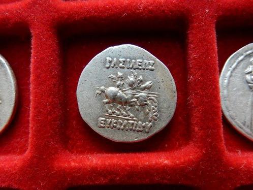 Royaume bactrien. Eukratides I Megas (c. 170-145 BC). Drachm, Postzegels en Munten, Munten | Europa | Niet-Euromunten