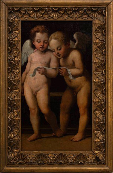 Raffaello Sanzio (1483-1520), D’après - Putti with a Musical, Antiek en Kunst, Kunst | Schilderijen | Klassiek