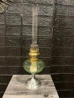 Petroleumlamp (2) - Aardewerk, Glas, Messing, Metaal