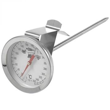 Vlees thermometer RVS met bevestigingsclip 0/+300 graden, Verzenden