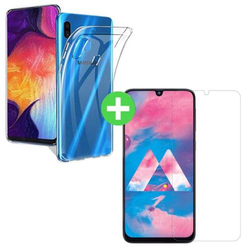 Samsung Galaxy A40 Transparant TPU Hoesje + Screen Protector, Telecommunicatie, Mobiele telefoons | Hoesjes en Screenprotectors | Overige merken