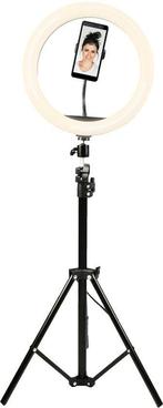 Tweedekans | Denver RLT1001 Ring Light met Statief - 10 inch, Audio, Tv en Foto, Fotografie | Statieven en Balhoofden, Ophalen of Verzenden