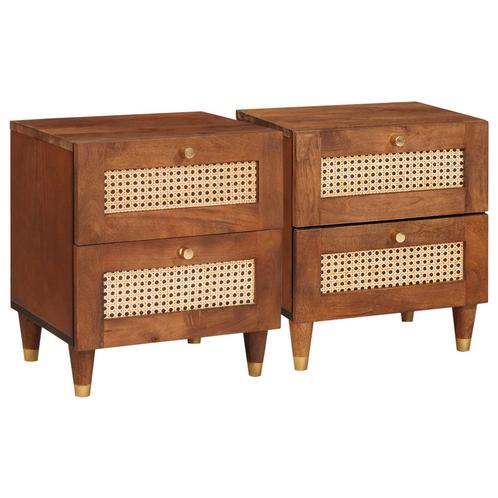 vidaXL Nachttafels met lade 2 pcs 40 x 33,5 x 46 cm, Huis en Inrichting, Slaapkamer | Nachtkastjes, Nieuw, Verzenden