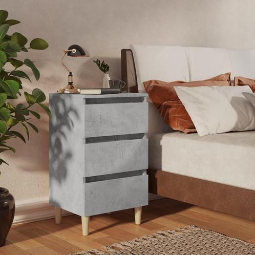 vidaXL Nachtkastjes 2 st met houten poten 40x35x69 cm, Huis en Inrichting, Slaapkamer | Nachtkastjes, Nieuw, Verzenden