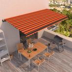 vidaXL Luifel automatisch uittrekbaar 600x350 cm oranje en, Tuin en Terras, Verzenden, Nieuw