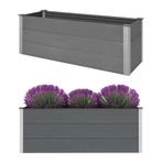 vidaXL Plantenbak verhoogd 150x50x54 cm HKC grijs, Tuin en Terras, Verzenden, Nieuw
