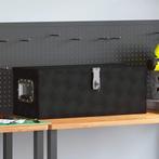 vidaXL Opbergbox 70x31x27 cm aluminium zwart, Verzenden, Nieuw